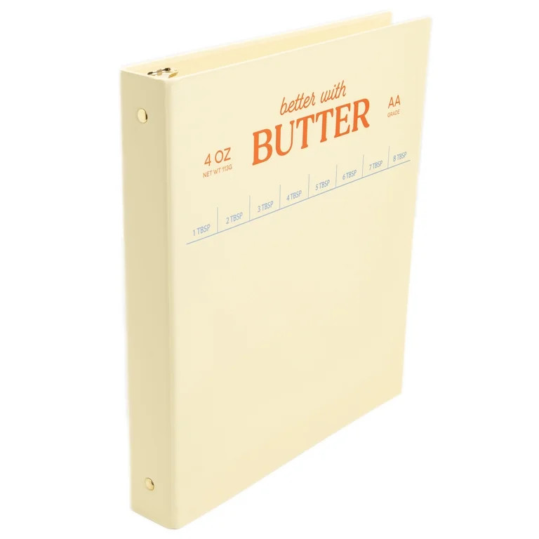Pearhead 1.5" Round-Ring Binder, Butter Design | Walmart (US)
