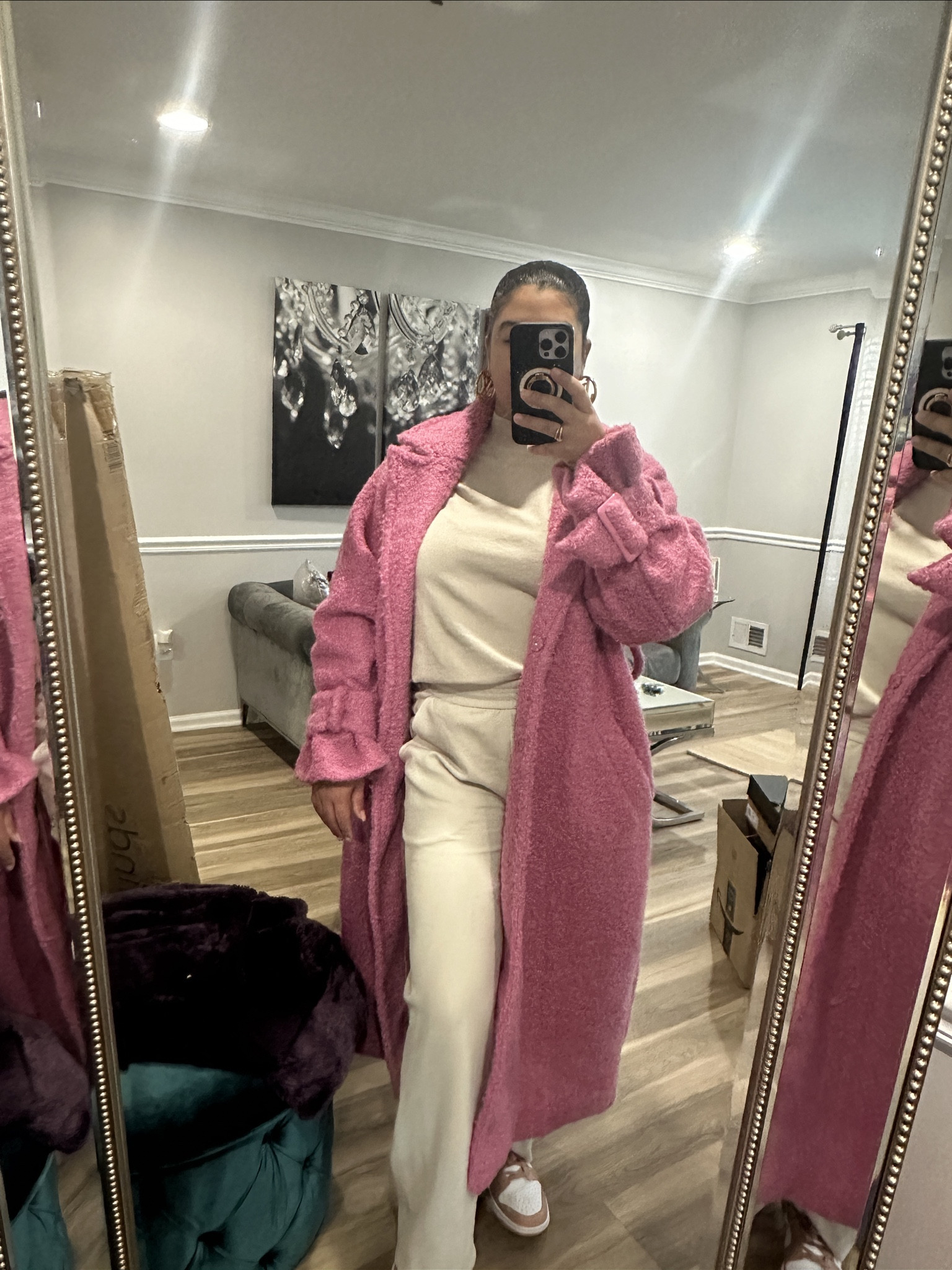Okay , okay. I know, I know that we are gearing up for warmer weather and prepping our spring wardrobes. However, I’ve had my eye on this coat for a while and when I saw it on sale I just couldn’t pass up on it.  It’s soft and cozy. The color is perfect. And get into the cuff details on the sleeves. O-M-G! Such a perfect addition to my closet and for elevated looks.  

#LTKshoecrush #LTKstyletip #LTKSpringSale