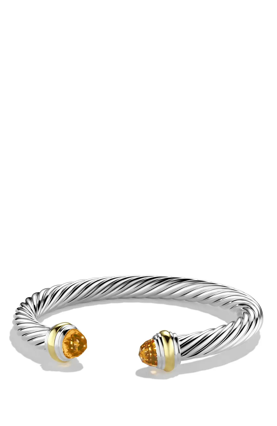 Women's David Yurman Cable Classics Bracelet With Semiprecious Stones & 14K Gold, 7Mm | Nordstrom