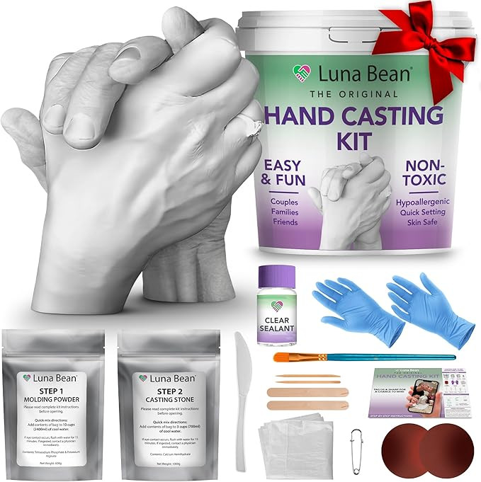Luna Bean Hand Casting Kit – The Original Hand Mold Kit for Couples – Christmas Gifts for Wom... | Amazon (US)