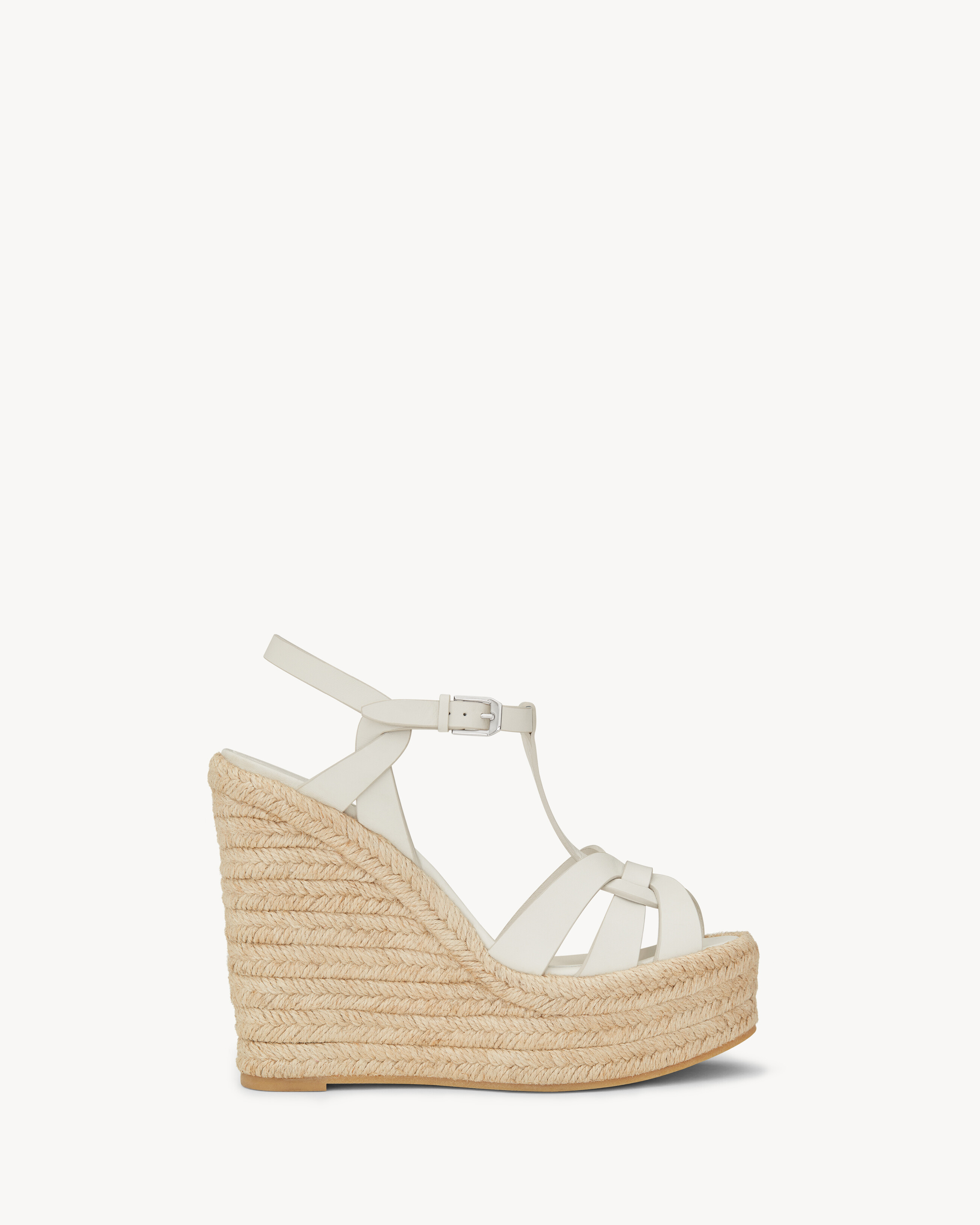 TRIBUTE espadrilles wedge in smooth leather | Saint Laurent | YSL US | Saint Laurent Inc. (Global)