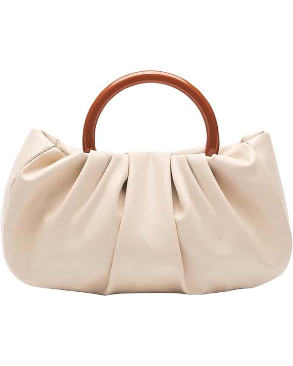 Verdusa Women's Ruched Small Handbag Clutch Purse Dumpling Pouch Bag | Amazon (US)