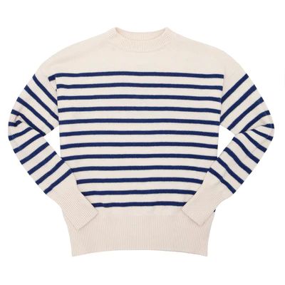 women's breton stripe knit sweater | minnow