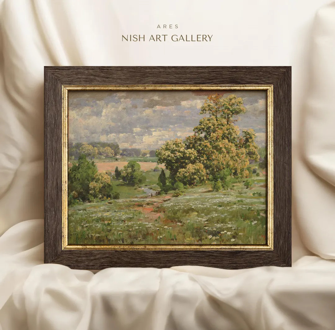 Framed Spring Wildflower Landscape Print: Cottagecore Meadow Wall Decor #119 | Etsy (US)