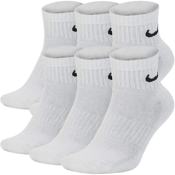 Men's Nike 6-Pack Everyday Cushion Ankle Training Socks Color: White Size: 6-8 | Walmart (US)