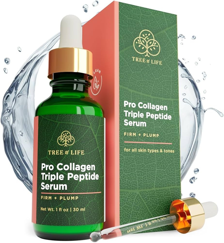 Tree of Life Beauty Hydrating Facial Serum - Pro Collagen Peptides with Argireline & Replexium - ... | Amazon (US)