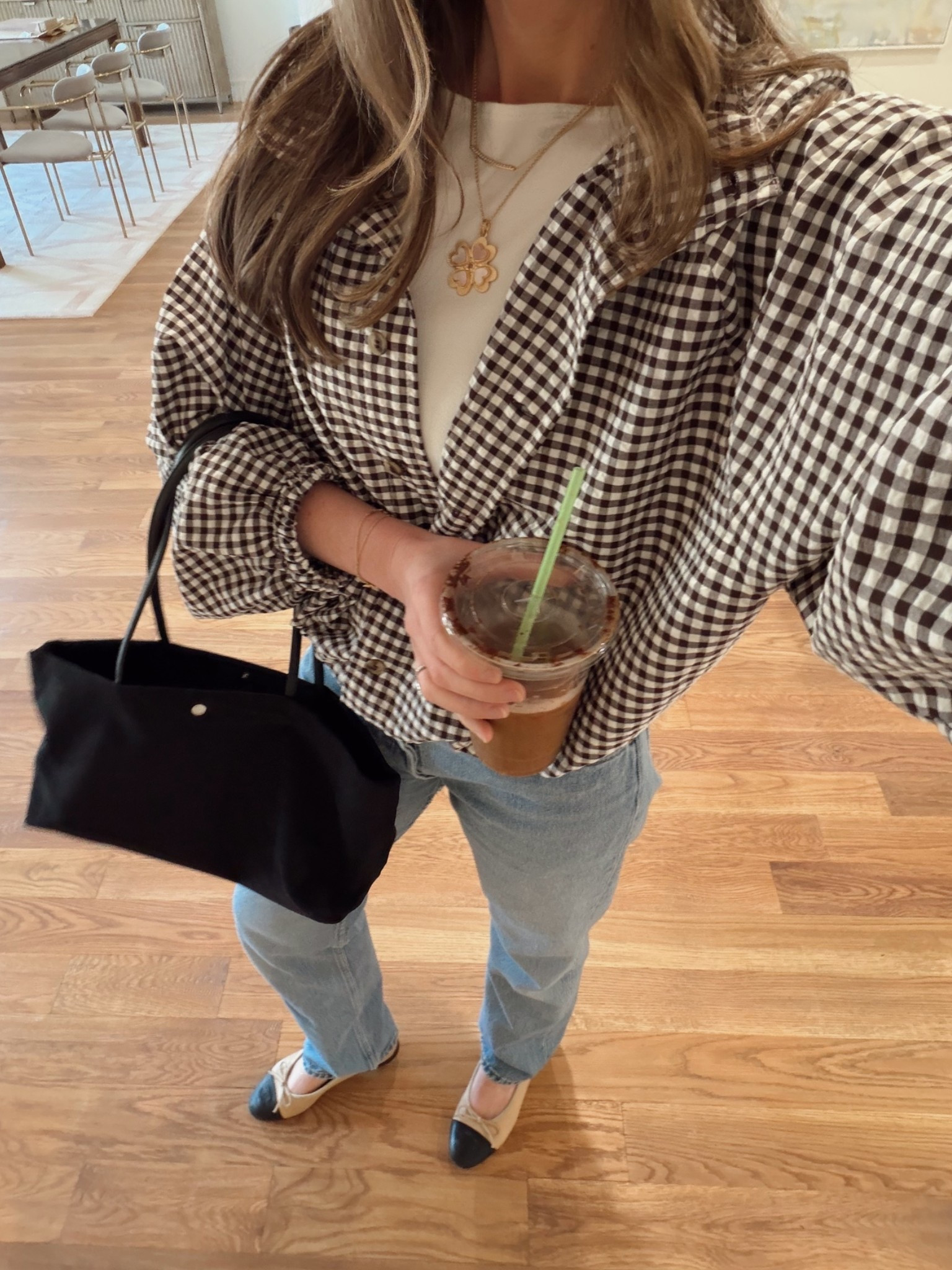 First fall outfit. This gingham jacket is a perfect transition piece for those of us still in a hot August

#LTKootd #LTKmomlife #LTKgrwm