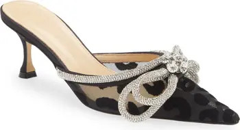 Mach & Mach Double Crystal Bow Pointed Toe Mule | Nordstrom | Nordstrom