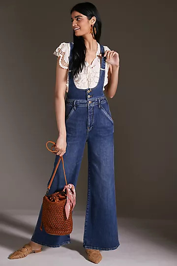 Pilcro The Carpenter Denim Pinafore Jumpsuit | Anthropologie (US)
