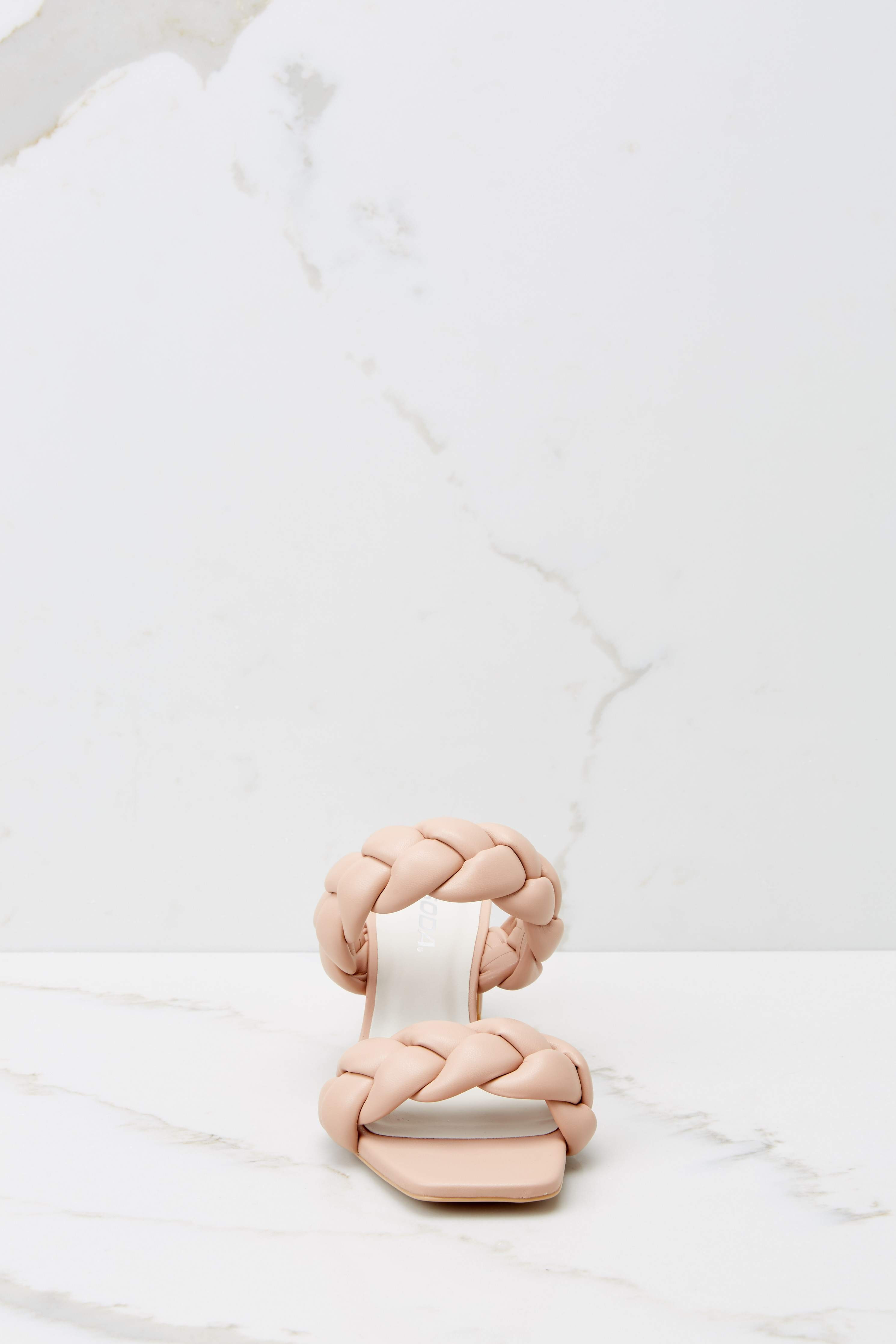 Alluring Ways Nude High Heel Sandals | Red Dress 