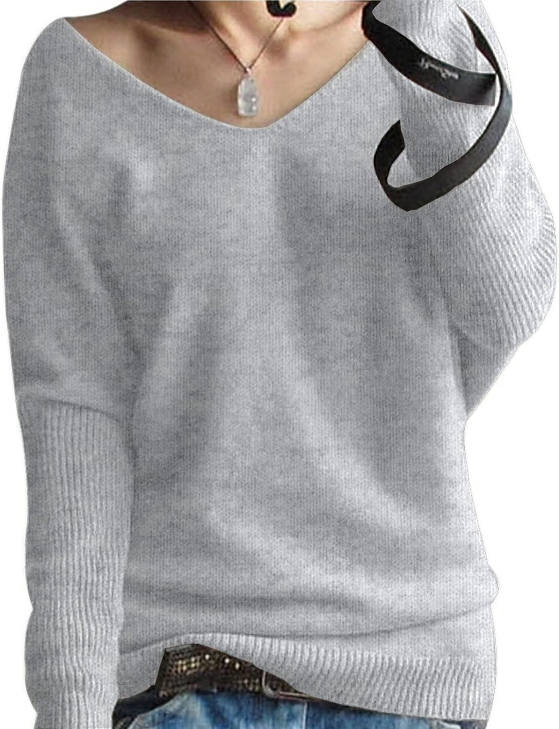 LINY XIN Women's V-Neck Oversized Fall Winter Warm 100% Merino Wool Batwing Long Sleeve Knitted P... | Amazon (US)