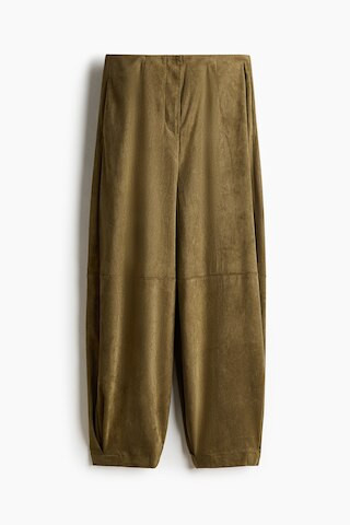 H & M - Barrel trousers - Dark Khaki Green | H&M (UK, MY, IN, SG, PH, TW, HK)