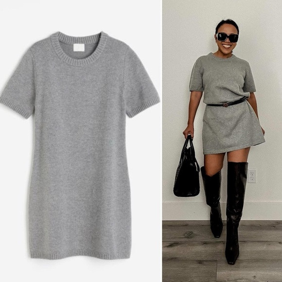 Gray Knit Mini Dress (XS, M) | Poshmark