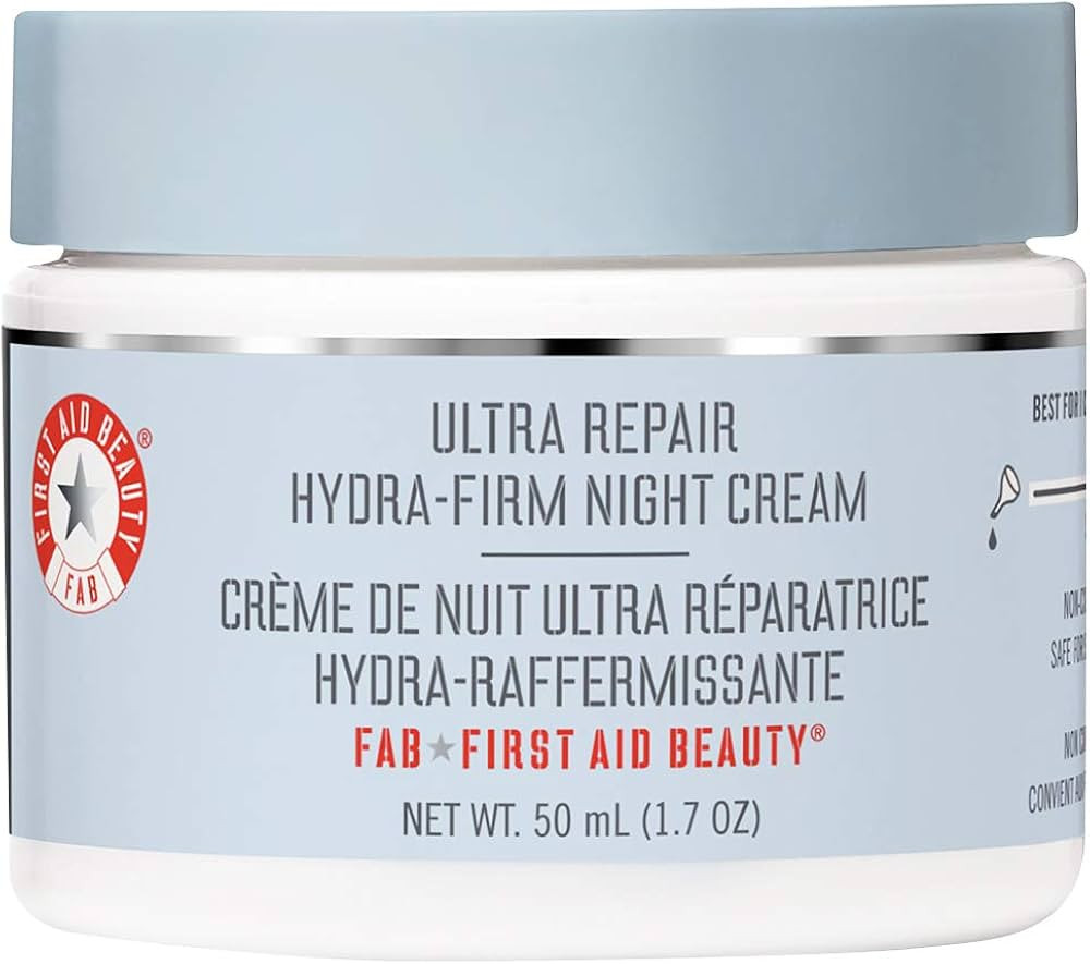 First Aid Beauty - Ultra Repair Hydra-Firm Night Cream, Hydrating Night Repair Skin Cream, Visibl... | Amazon (US)