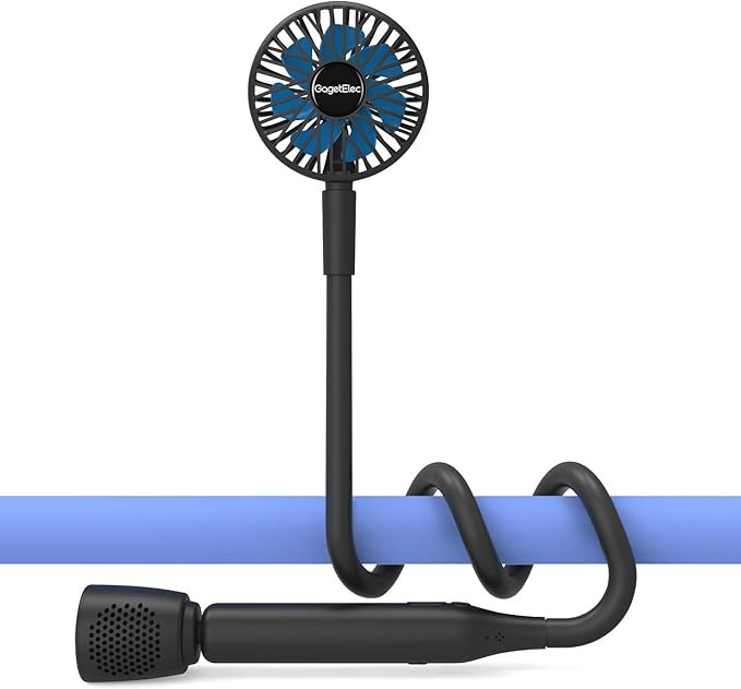 GagetElec Stroller Fan with White Noise Machine 2600mAh Rechargeable Portable Neck Fan Small Pers... | Amazon (US)