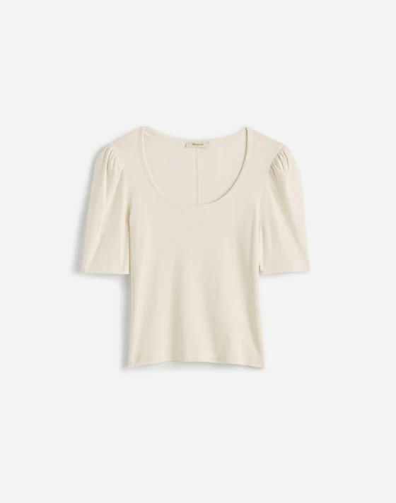 Puff-Sleeve Scoopneck Tee | Madewell