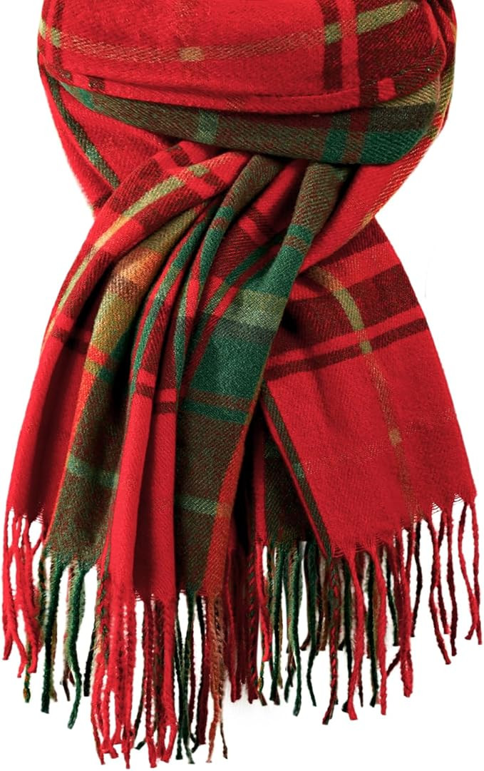 Clothirily Womens Winter Scarf, Fashion Cashmere Feel Plaid Scarfs for Women, Pashmina Shawls and... | Amazon (US)