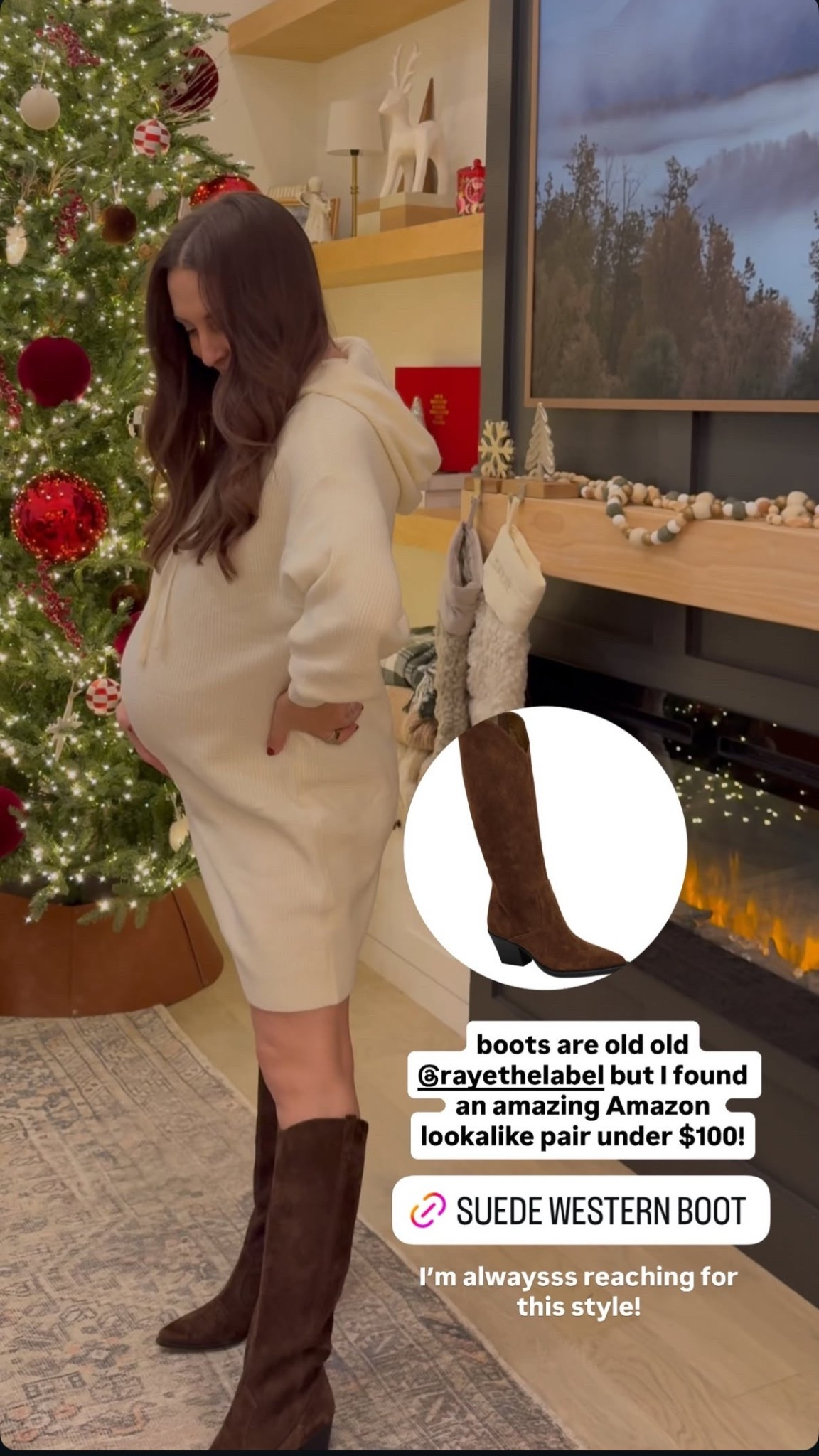 Suede western boot under $100