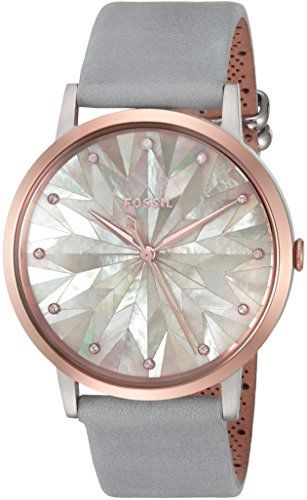 Fossil Women's ES4106 Vintage Muse Three-Hand Graystone Leather Watch | Amazon (US)