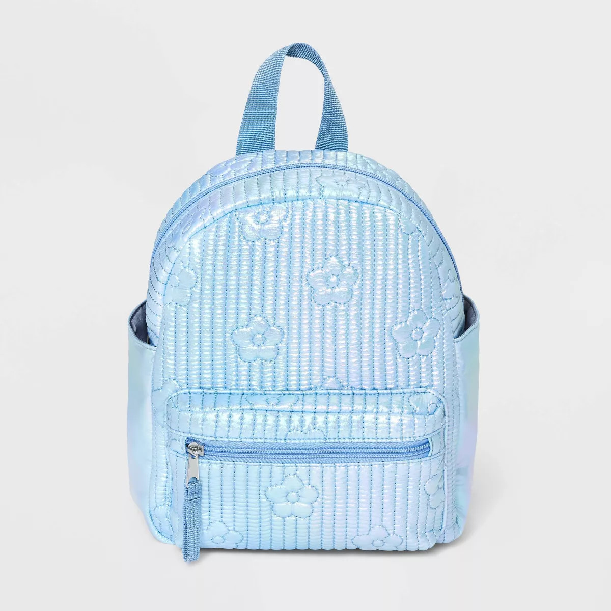 Girls' 10.7" Quilted Mini Backpack - Cat & Jack™ Silver | Target