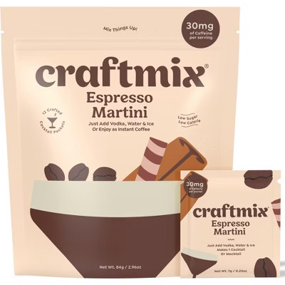Craftmix 12 Pack Espresso Martini Cocktail / Mocktail Mixer - Makes 12 Drinks | Target