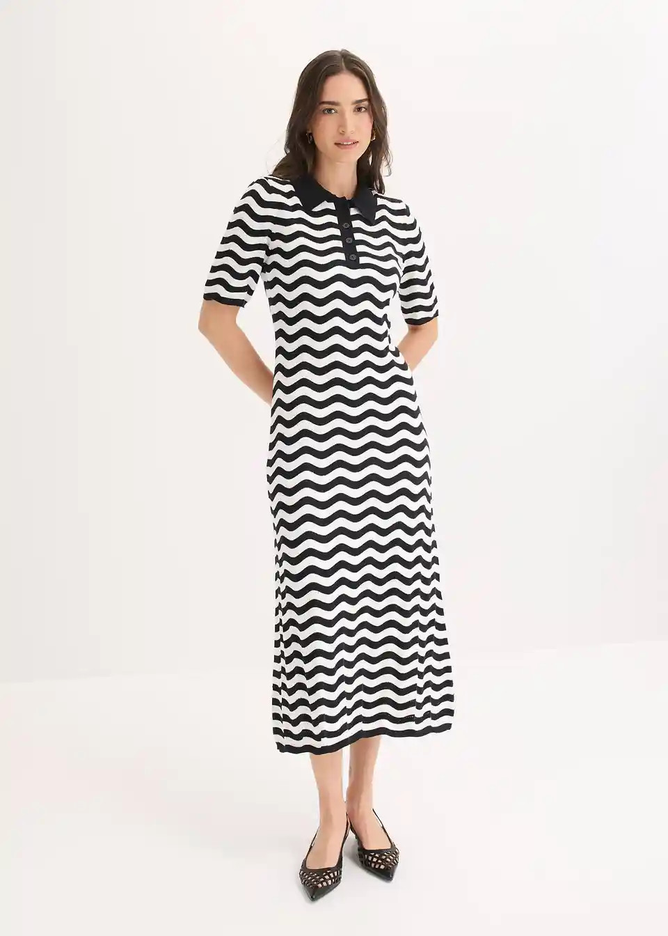 Strickkleid aus reiner Baumwolle | Bonprix DE