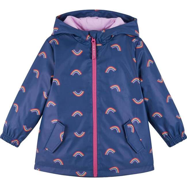 Rainbow Rain Jacket, Navy | Maisonette