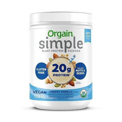 Orgain Organic Vegan Simple Ingredient Plant Based Protein Powder - Vanilla - 1.25lbs | Target