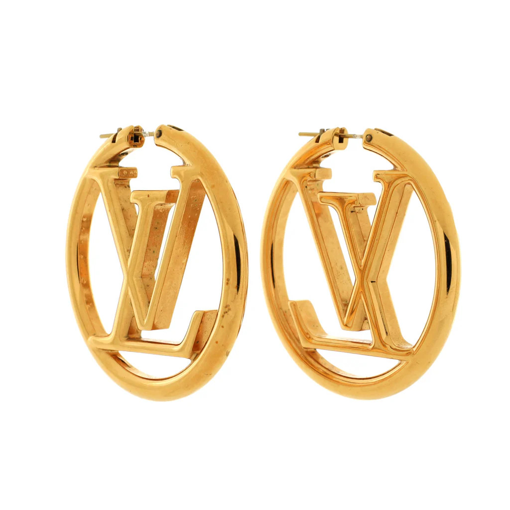 Louise Hoop Earrings Metal GM | Rebag