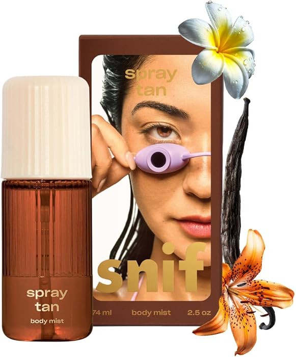 Snif Spray Tan Body Mist 2.5oz, Tropical Solar Fragrance Mist for Body & Hair, Monoi, Tanning Oil... | Amazon (US)