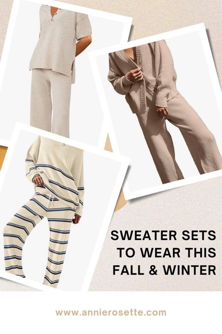 The best sweater sets the wear this winter! All affordable and Al Amazon! 

#LTKfindsunder50