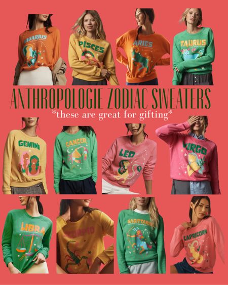 These zodiac sweaters are literally so fun for gifting and they’re 30% off so a seriously great holiday sale! Shop them now for early Black Friday 🥰

#LTKHoliday #LTKGiftGuide #LTKsalealert