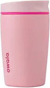 Owala SmoothSip Slider Insulated Stainless Steel Coffee Tumbler, Reusable Iced Coffee Cup, Hot Co... | Amazon (US)