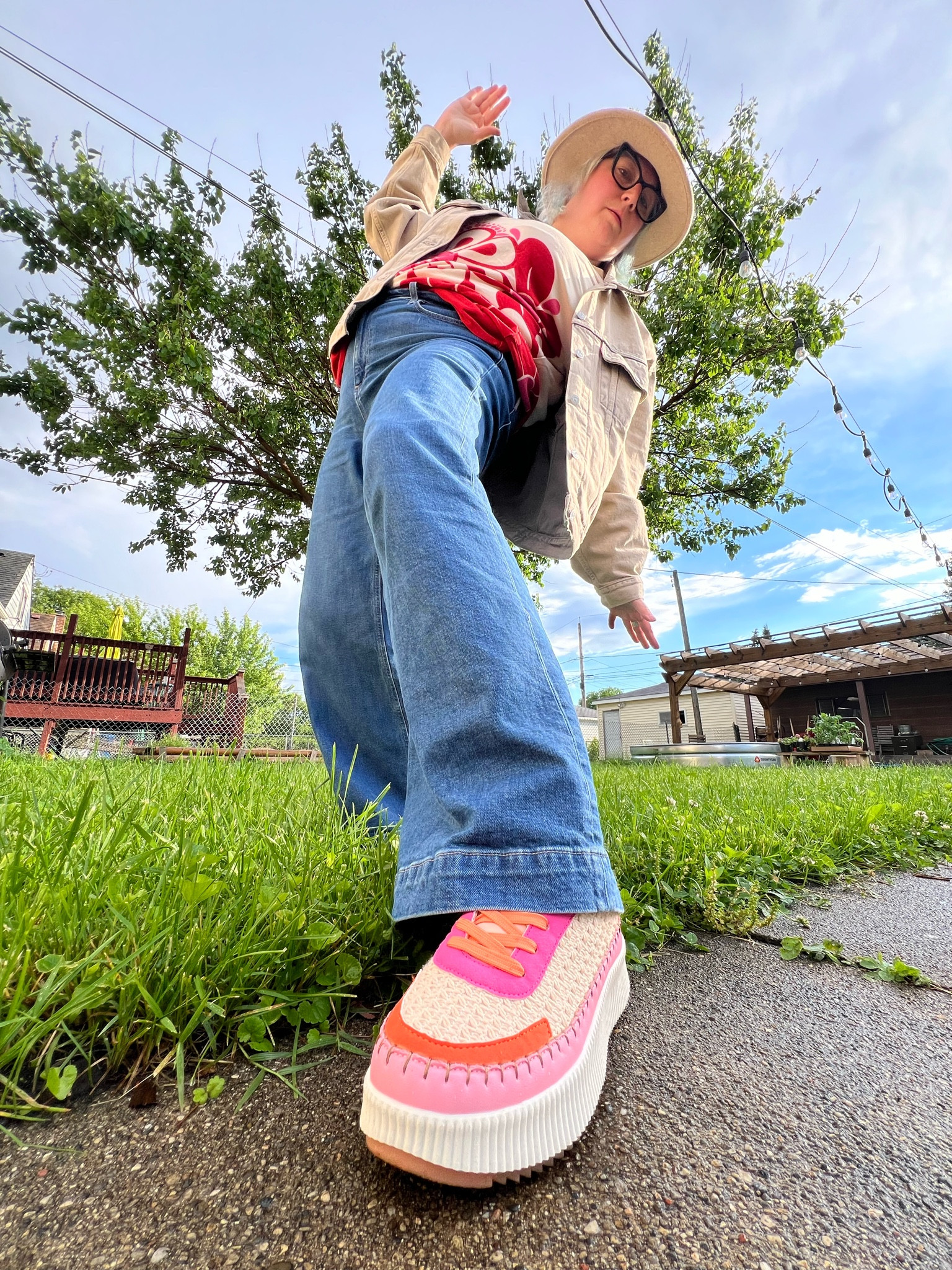 Getting ready to “step” into it… 
“Denim” I remembered, it’s not June yet but soon one of my busiest months of the year will be here.  So some new kicks were needed for those high step count days ahead… ready to come along for the ride with me?

#LTKStyleTip #LTKMidsize #LTKShoeCrush