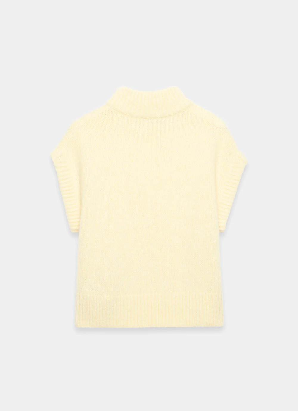 Butter Yellow Wool Blend Sleeveless Knit Top | Mint Velvet