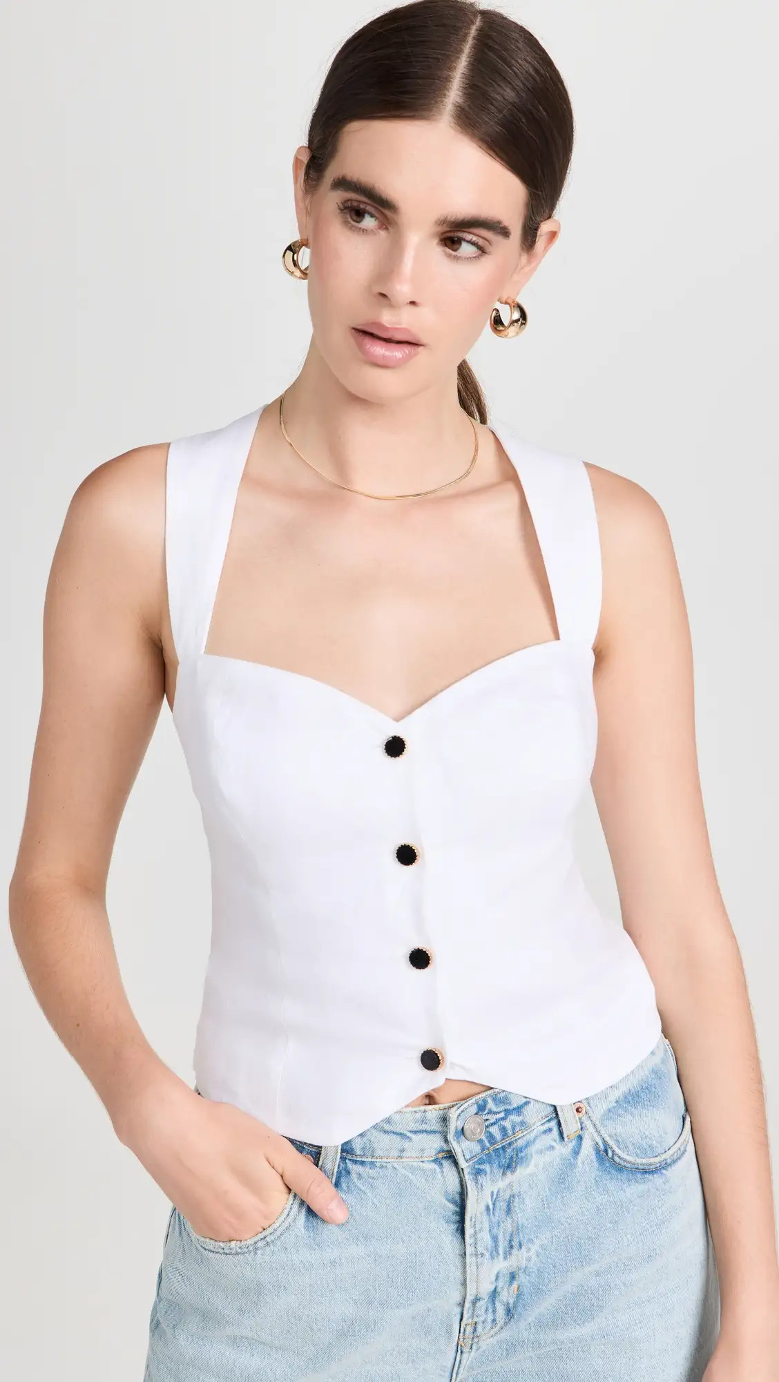 Reformation Kimberly Linen Top | Shopbop | Shopbop