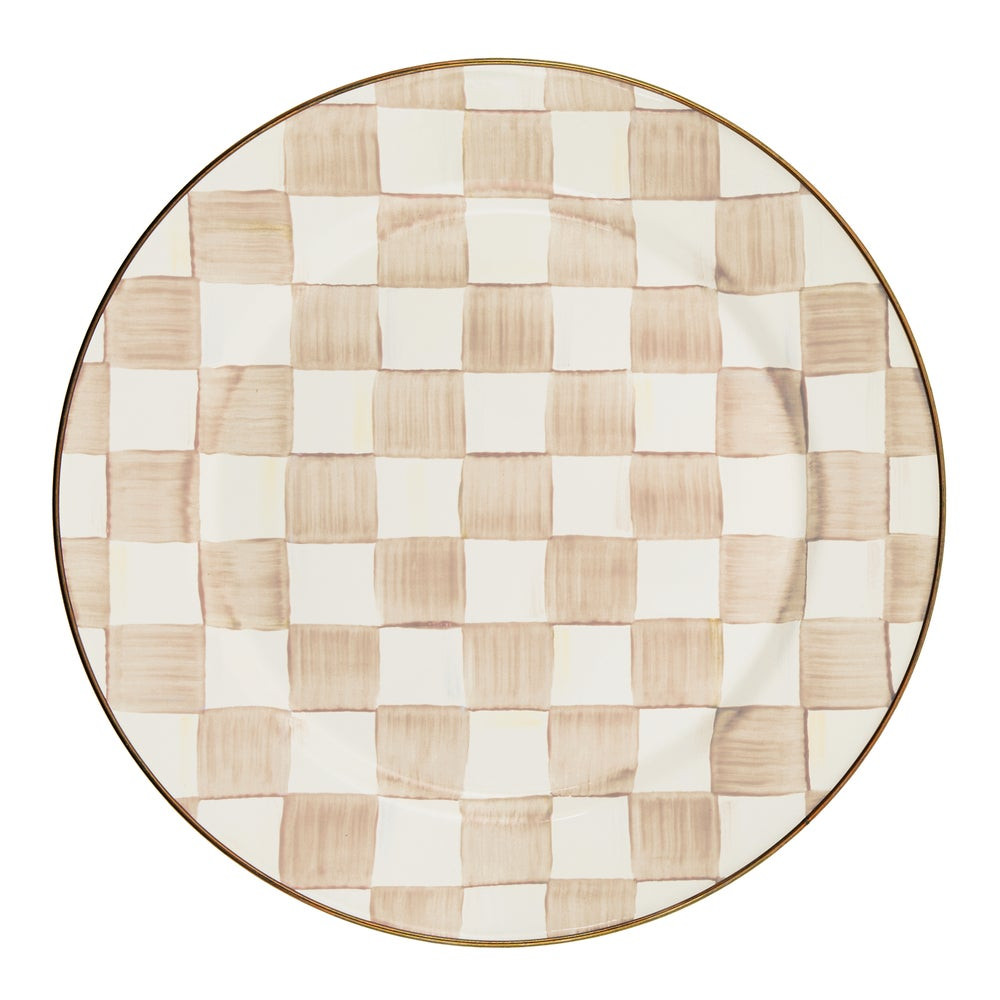 Mocha Check Charger/Plate | MacKenzie-Childs