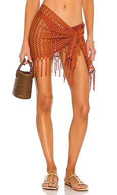 Camila Coelho Vera Wrap Skirt in Rust from Revolve.com | Revolve Clothing (Global)