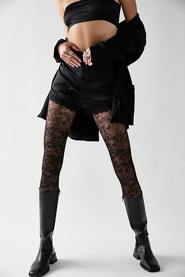 Butterfly Lace Tights | Free People (Global - UK&FR Excluded)