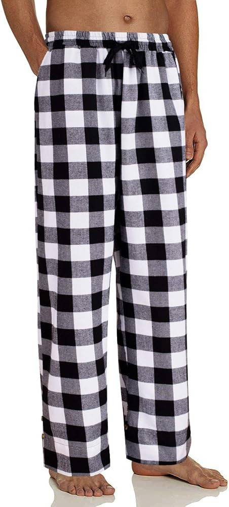Alimens & Gentle Men's Heavyweight Flannel Plaid Pajama Pants 100% Cotton Sleep Lounge Pant | Amazon (US)