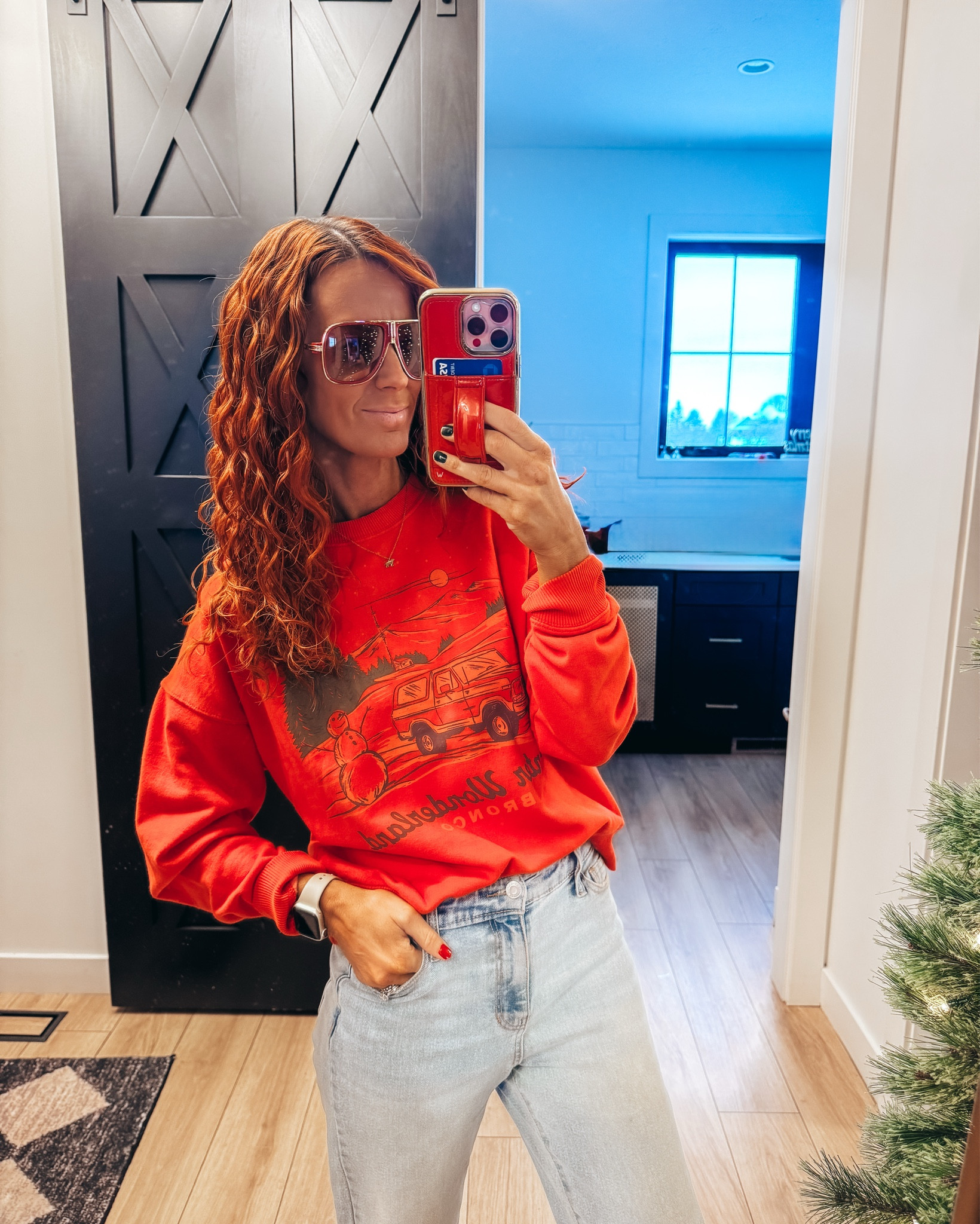 Here I am yet again with a Christmas bronco sweatshirt!! Unfortunately I bought this at the end of last Christmas so unless you go to postmark it’s not available. BUT I did link all my other bronco sweatshirts that are just as amazing!! 

#LTKHoliday #LTKSeasonal #LTKSaleAlert