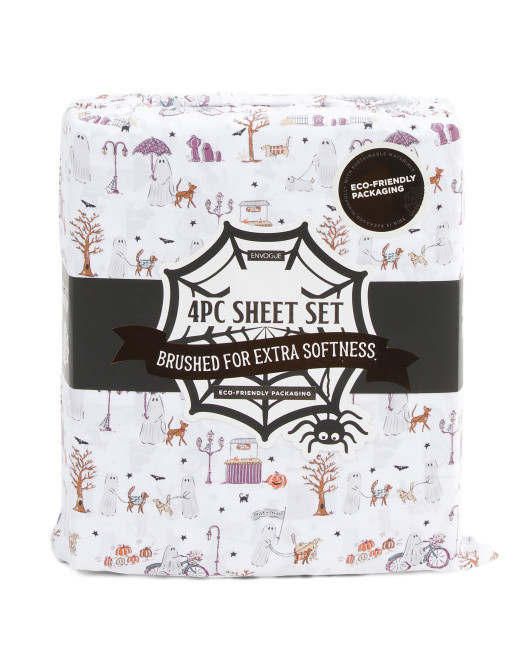 Halloween Ghosts And Dogs Sheet Set | TJ Maxx