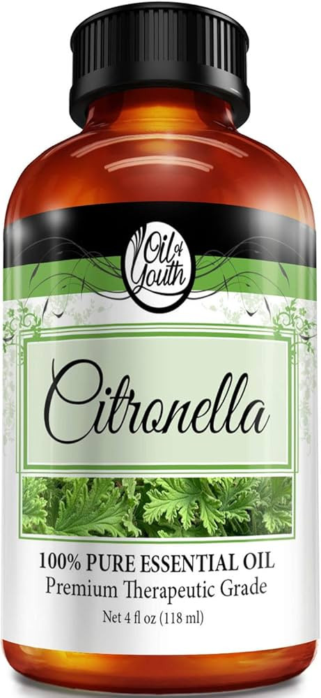 Oil of Youth Essential Oils 4oz - Citronella Essential Oil - 4 Fluid Ounces | Amazon (US)