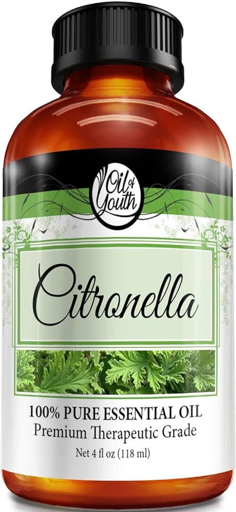 Oil of Youth Essential Oils 4oz - Citronella Essential Oil - 4 Fluid Ounces | Amazon (US)