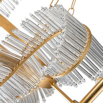 HUOKU Auro 4-Light Burnished Gold French Country/Cottage Led, Damp Rated Chandelier | Lowe's