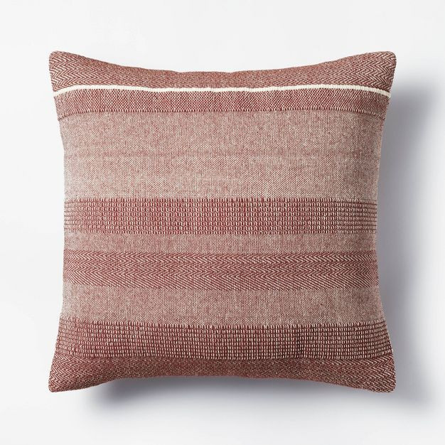 Oversized Cotton Woven Striped Square Throw Pillow - Threshold™ designed with Studio McGee | Target