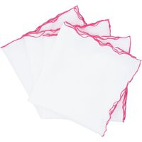 Linen Napkins With Pink Ruffled Hemstitch Edges, Set Of 4 | Etsy (US)