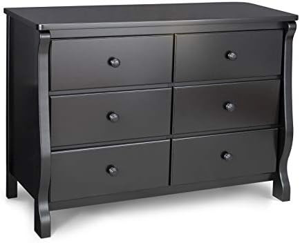 Delta Children Universal 6 Drawer Dresser, Black | Amazon (US)