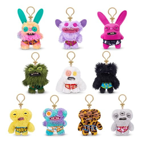 Fuggler Key Rings Series 4 by ZURU Funny Ugly Monster, Plush, Collectible, Toy (3 Pack) | Amazon (US)