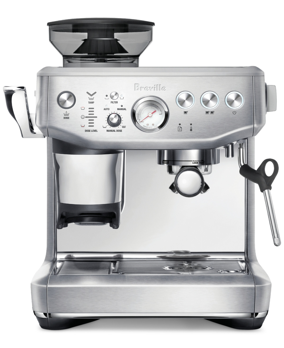 Breville Barista Express Impress Espresso Machine - Silver | Macy's